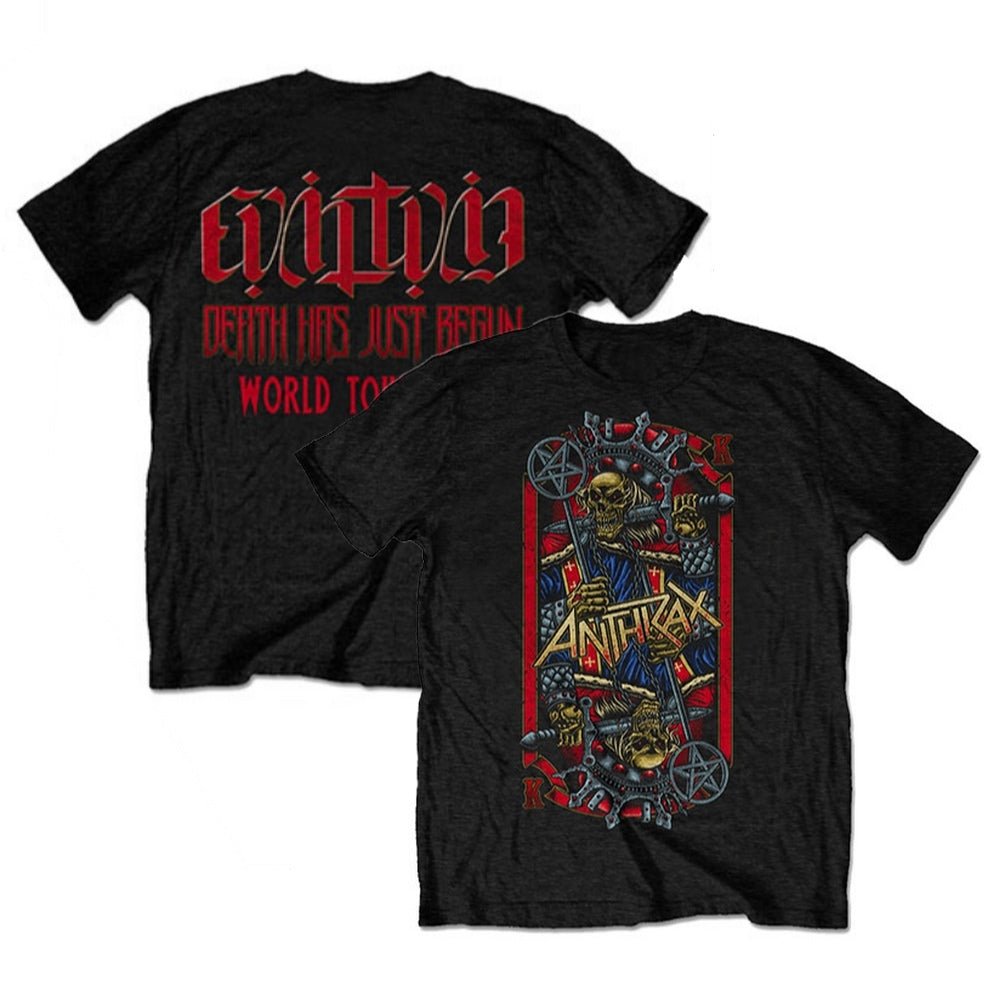 ANTHRAX アンスラックス (2026年 4月 来日 ) - Evil King World Tour 2018 / バックプリントあり / Tシャツ / メンズ - PGS